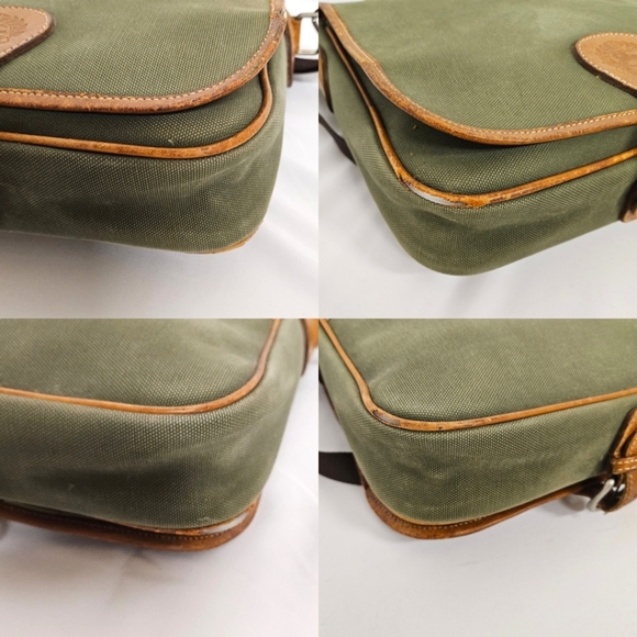 Burberry Vintage Canvas and Leather Nova Check Messenger Bag in Green and Brown - Picture 5 of 14